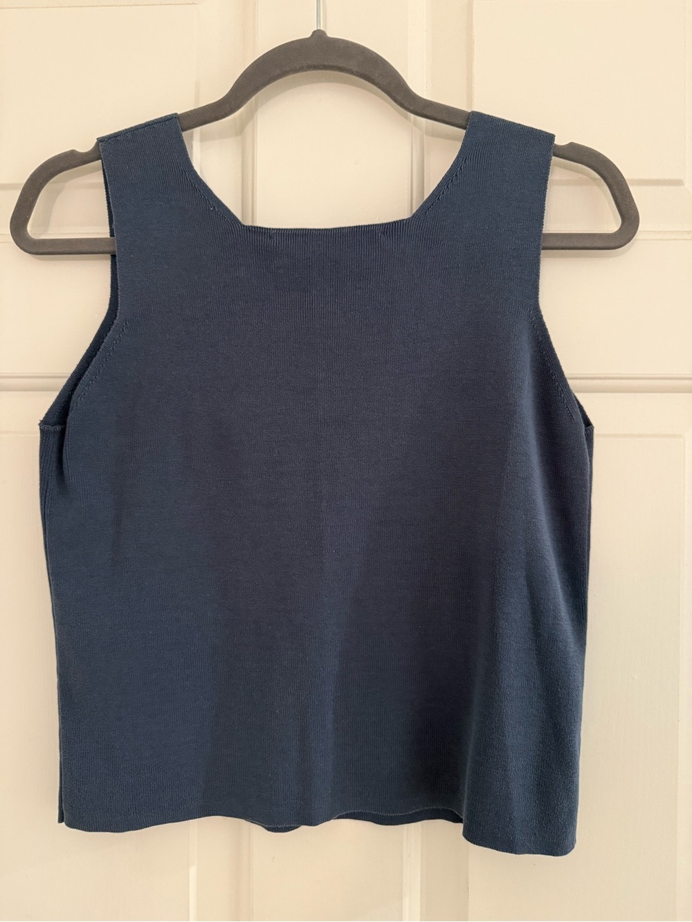 Peruvian Connection Pima Cotton sleeveless knit top denim blue medium - Picture 3 of 6